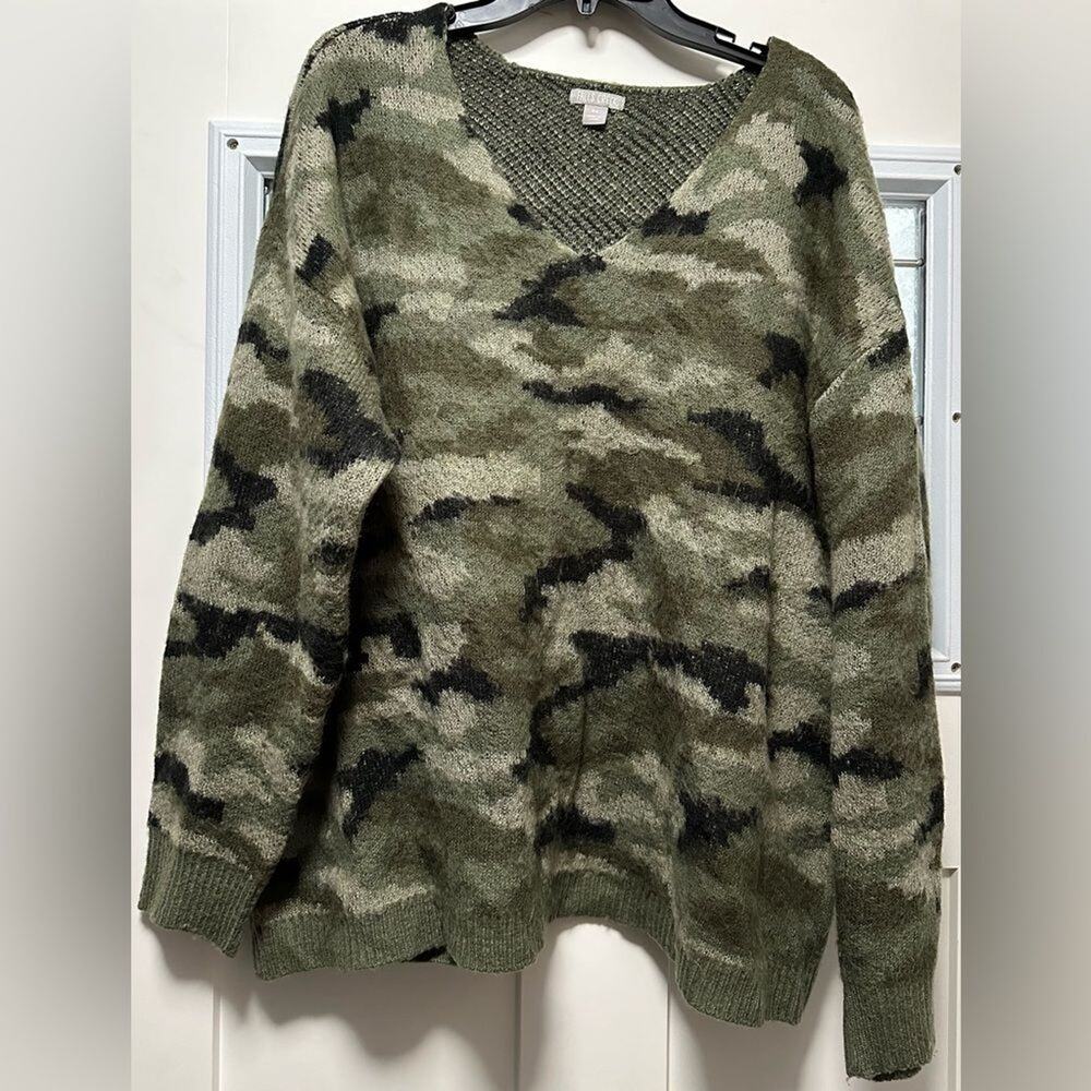 Falls Creek V-Neck Sweater Size 2XL Camo Camouflage (711)